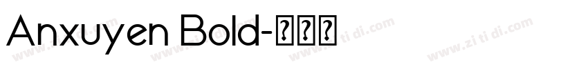 Anxuyen Bold字体转换